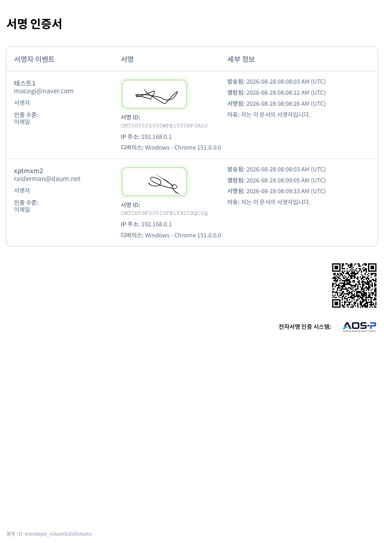 서명 인증서